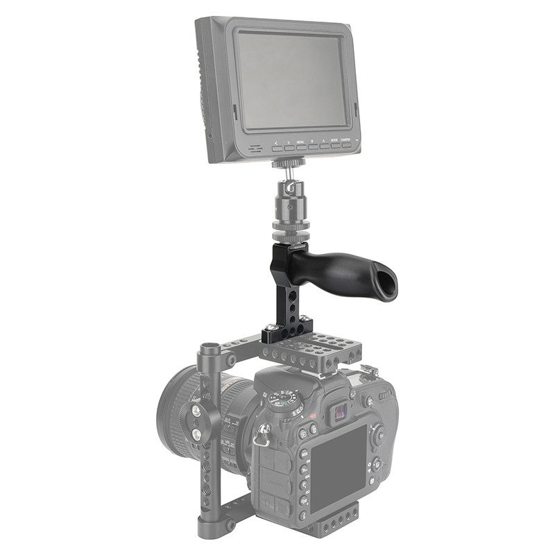 CAMVATE Aluminum Top Hand Grip With 1/4"-20 Mounting Points & Shoe Mount For DSLR Camera Cage Kit
