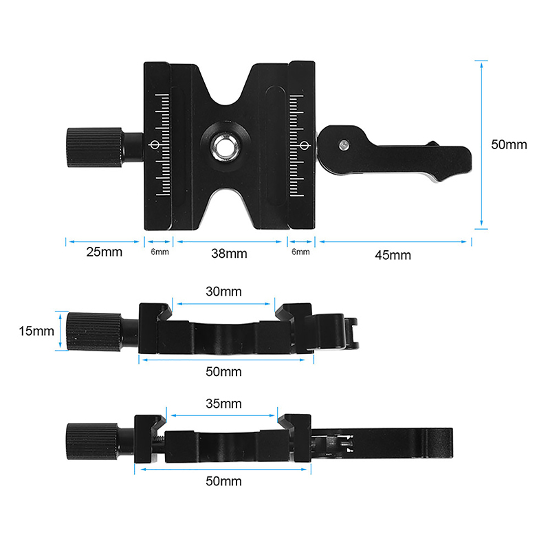 CAMVATE Double Lock Quick Release Clamp With 38.5mm QR Plate