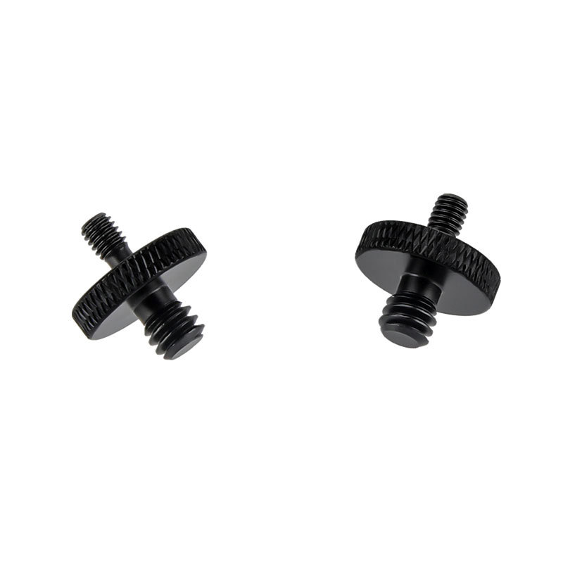 CAMVATE Double-end M4 Male to 1/4"-20 Male Thread Screw Convert Adapter Aluminum Alloy Made (2 Pieces)