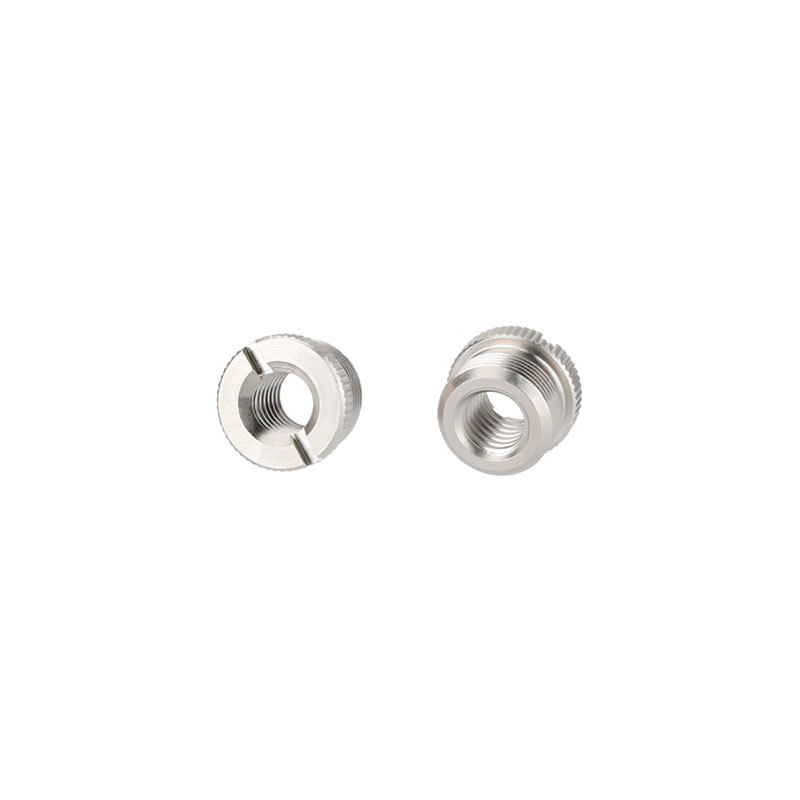 CAMVATE 5/8"-27 Male to 3/8"-16 Female Microphone Screw Adapter Silver Color Nickel Brass Made (2 Pieces)