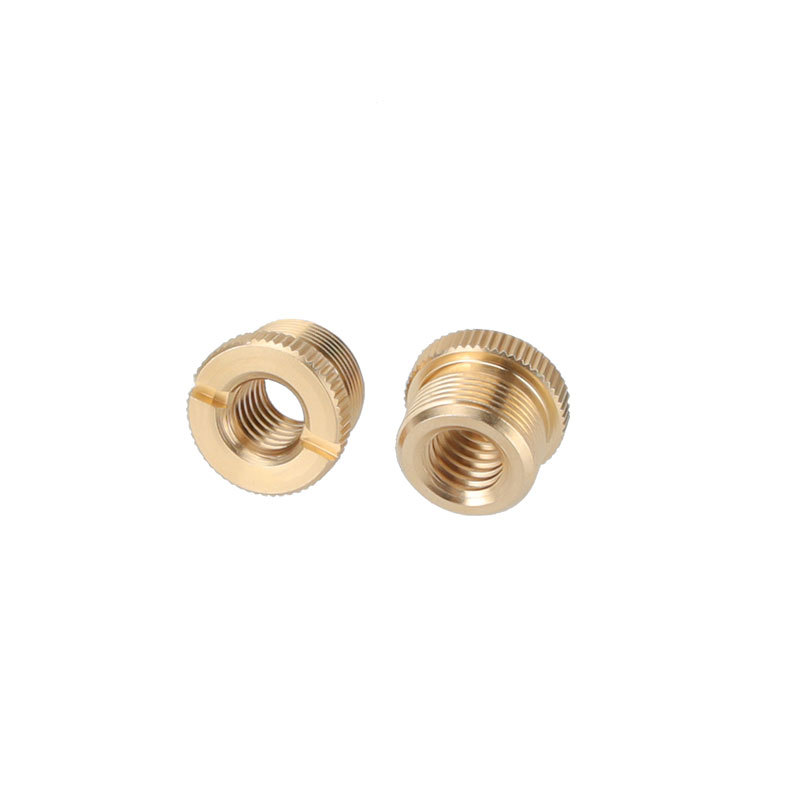 CAMVATE 5/8"-27 Male to 3/8"-16 Female Microphone Screw Adapter Gold Color Nickel Brass Made (2 Pieces)