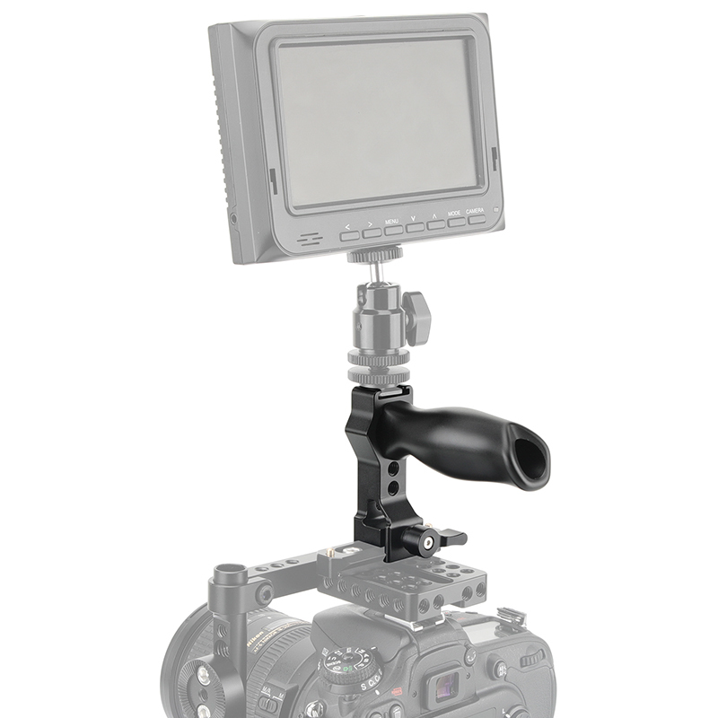 CAMVATE Aluminum Top Hand Grip With Quick Release NATO Clamp Joint And Shoe Mount For DSLR Camera Cage Kit