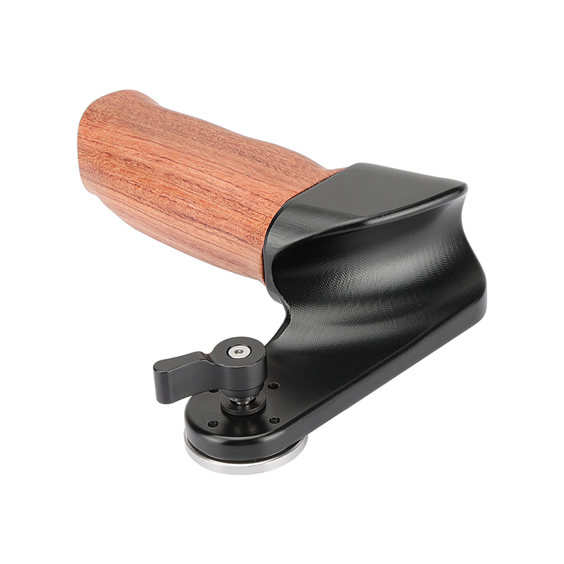 CAMVATE Ergonomic Wooden Hand Grip (Left Side) With ARRI Rosette M6 Thread Screw Connection For Camera Shoulder Mount Rig
