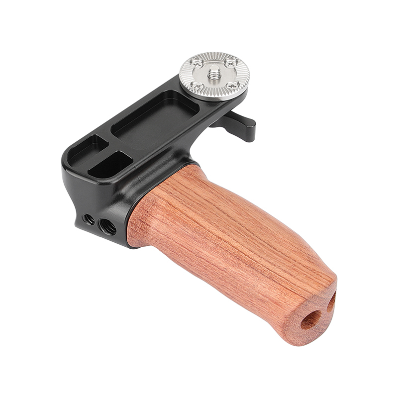 CAMVATE Ergonomic Wooden Hand Grip (Right Side) With ARRI Rosette M6 Thread Screw Connection For Camera Shoulder Mount Rig