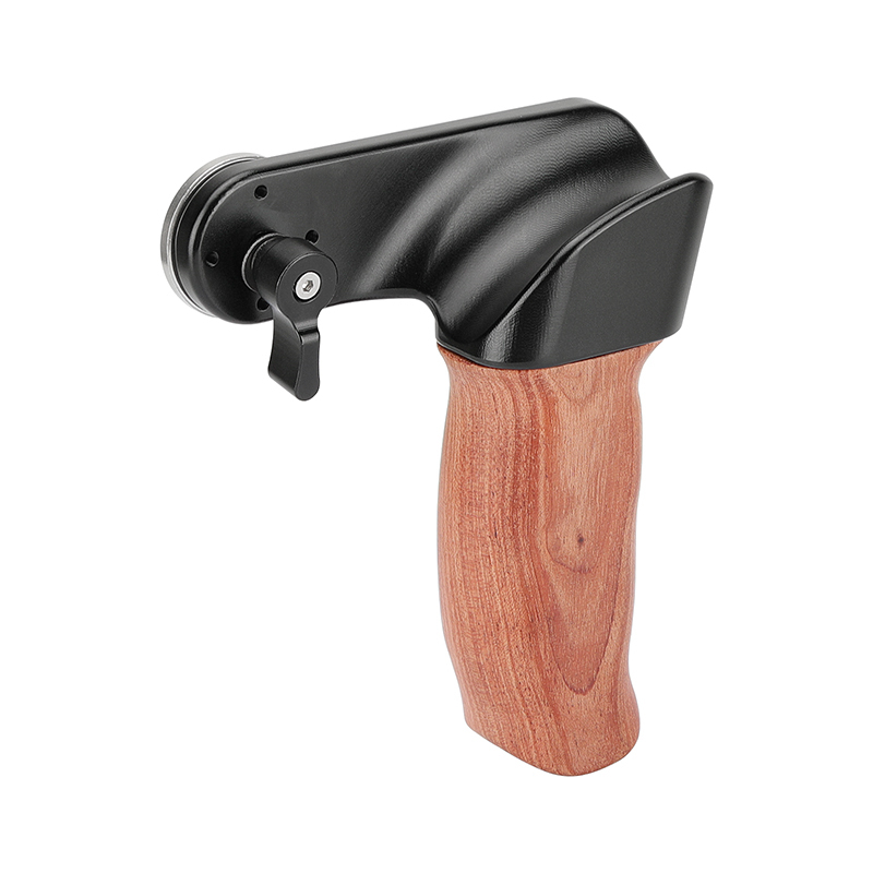 CAMVATE Ergonomic Wooden Hand Grip (Right Side) With ARRI Rosette M6 Thread Screw Connection For Camera Shoulder Mount Rig