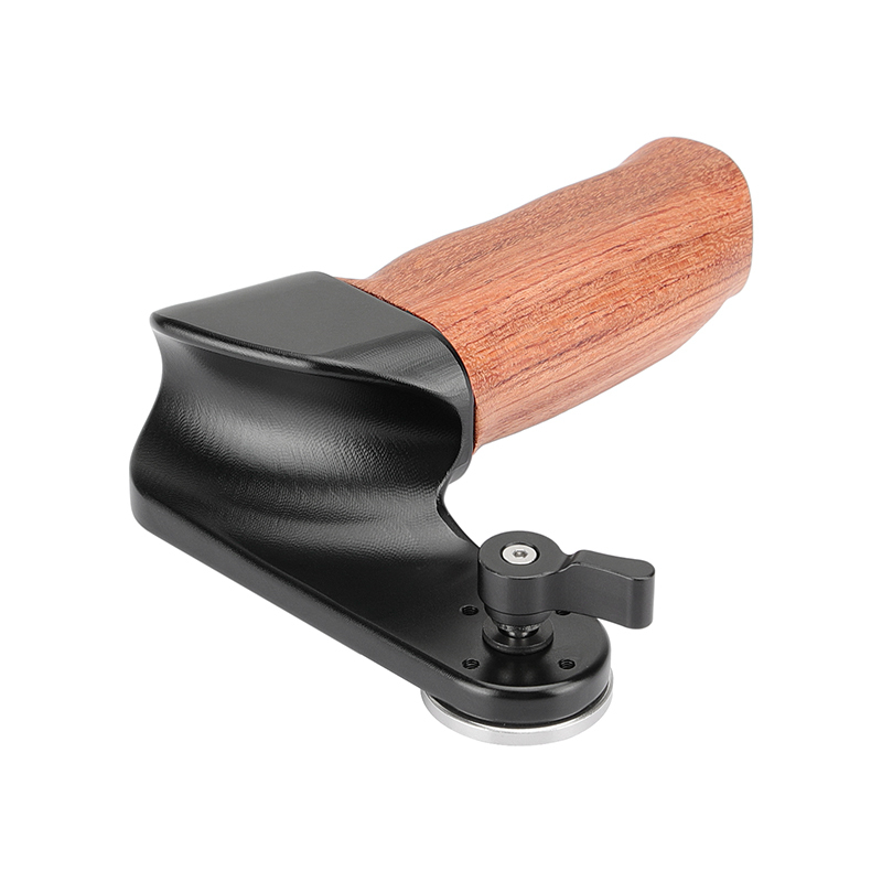 CAMVATE Ergonomic Wooden Hand Grip (Right Side) With ARRI Rosette M6 Thread Screw Connection For Camera Shoulder Mount Rig
