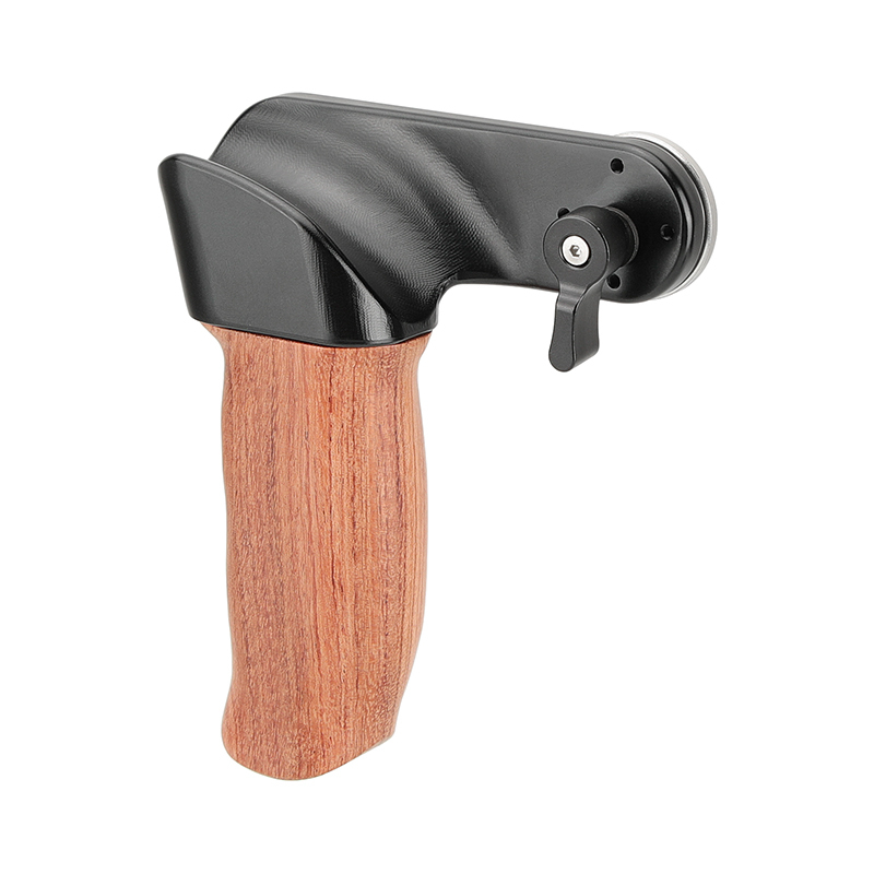 CAMVATE Ergonomic Wooden Hand Grip (Left Side) With ARRI Rosette M6 Thread Screw Connection For Camera Shoulder Mount Rig
