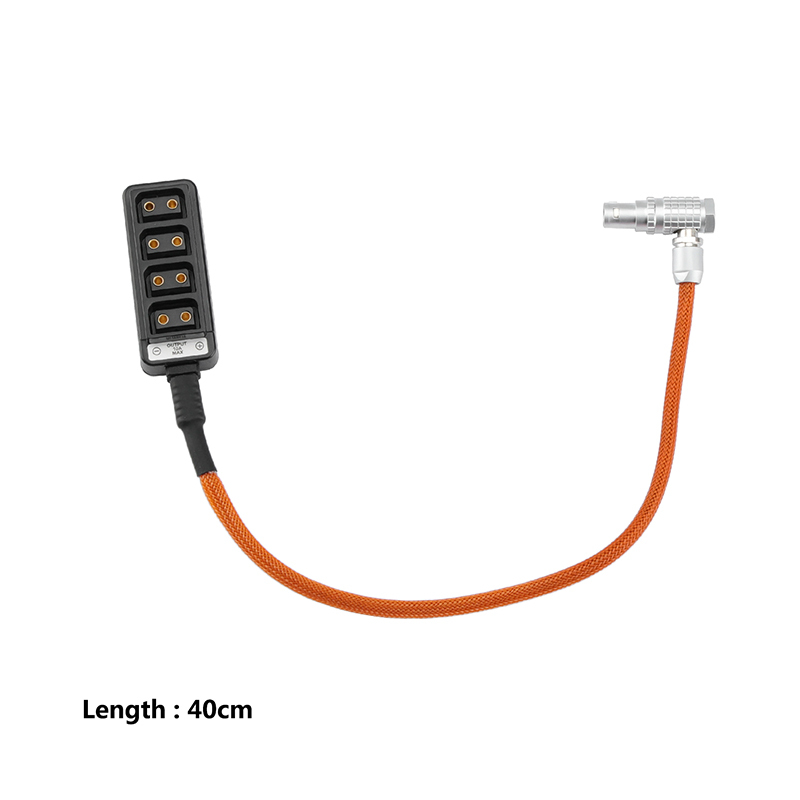 CAMVATE ARRI Alexa Mini Camera EXT 7 Pin To D-tap 4 Port Power Splitter Adapter Box With Braided Cable Orange Color (40cm)
