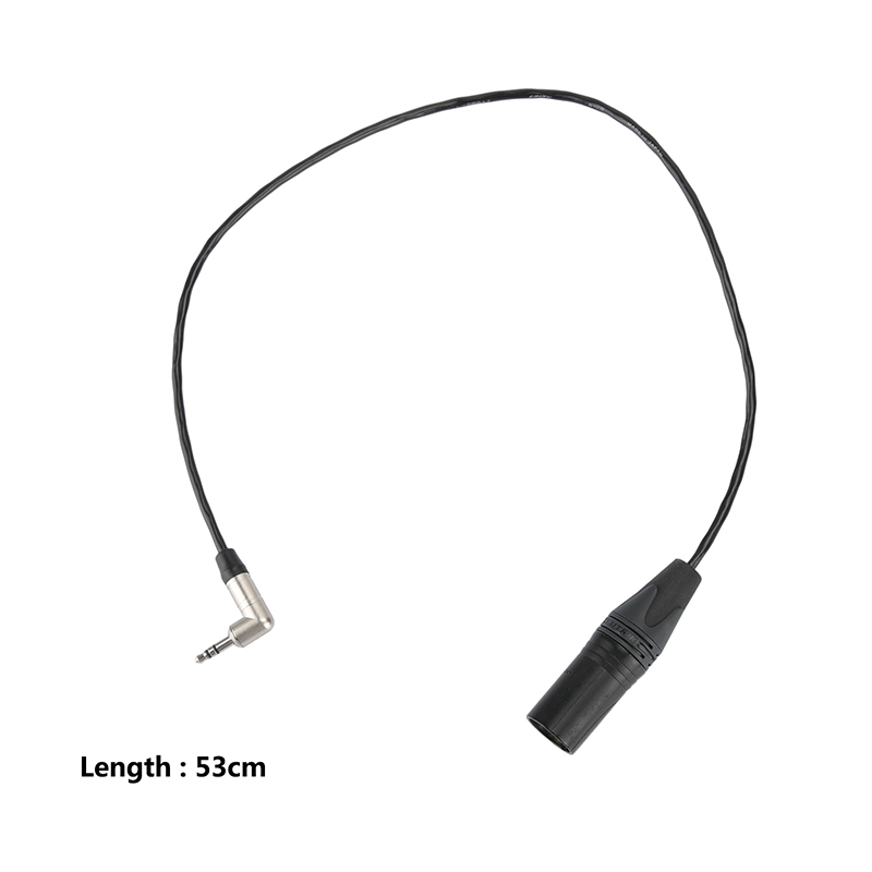 CAMVATE Easync Sync Timecode Cable For Sony FS7 XLR 3 Pin Male To Angled 3.5mm Mini Jack