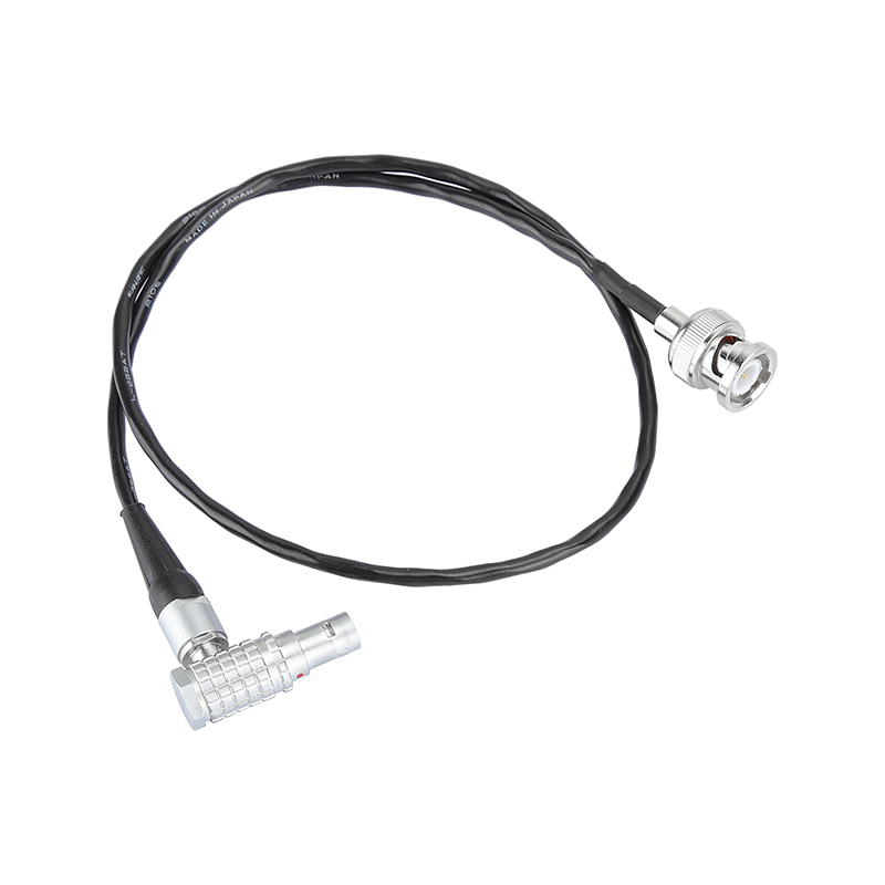 CAMVATE RED Komodo Timecode Cable BNC Male to EXT 9 Pin Male Right Angle For Sound Devices ZAXCOM