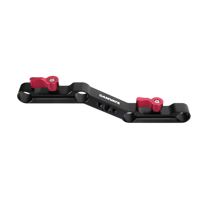 CAMVATE DSLR Camera Camcorder Offset Z-Shape Clamp Mount Bracket for 15mm Rod Support