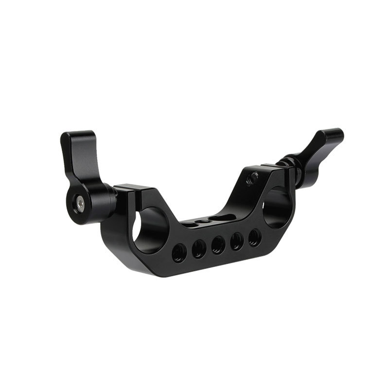CAMVATE 15mm Rail Rod Clamp 1/4"-20 Thread Black Knob for DLSR Camera Rig Cage Baseplate
