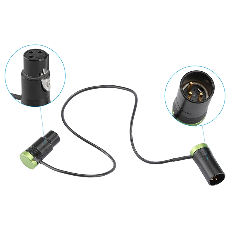 CAMVATE Low Pofile XLR Plug Neutrik 3 Pin Male XLR to 3 Pin Female XLR Cable