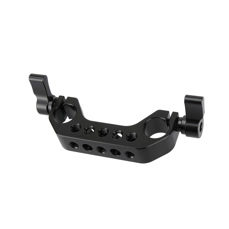 CAMVATE 15mm Rail Rod Clamp 1/4"-20 Thread Black Knob for DLSR Camera Rig Cage Baseplate
