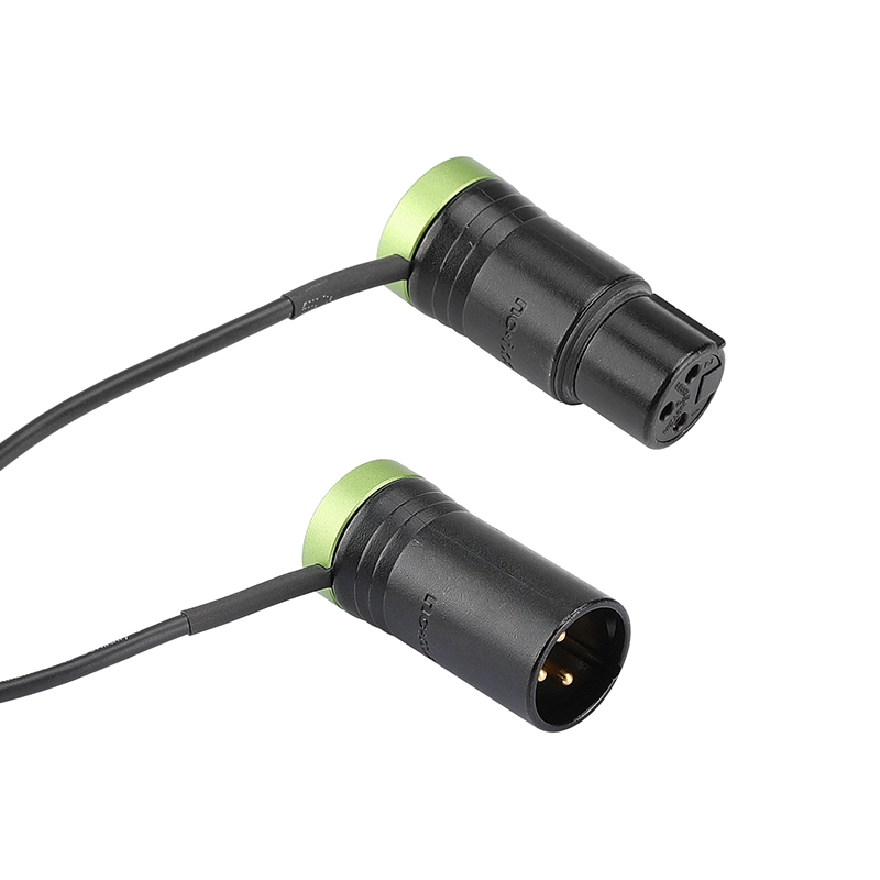 CAMVATE Low Pofile XLR Plug Neutrik 3 Pin Male XLR to 3 Pin Female XLR Cable