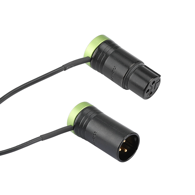 CAMVATE Low Pofile XLR Plug Neutrik 3 Pin Male XLR to 3 Pin Female XLR Cable