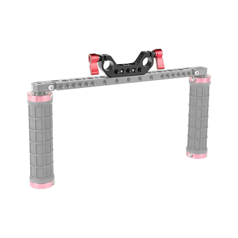 CAMVATE 15mm Rod Clamp 1/4"-20 Thread Red Knob for DLSR Camera Rig Cage Baseplate