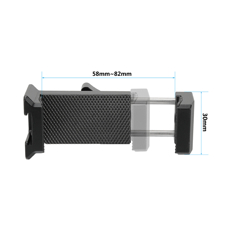 CAMVATE ARCA Style Smartphone Clip Holder (Clamping Range 58 ~ 82mm) With Rubber-covered Handgrip Pair & Three Cold Shoe Mounts