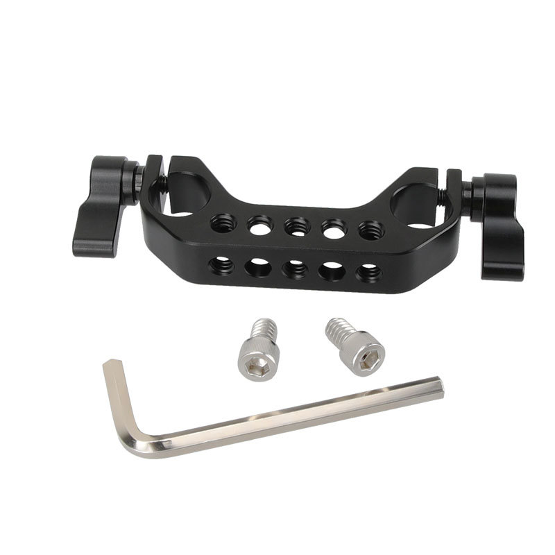CAMVATE 15mm Rail Rod Clamp 1/4"-20 Thread Black Knob for DLSR Camera Rig Cage Baseplate