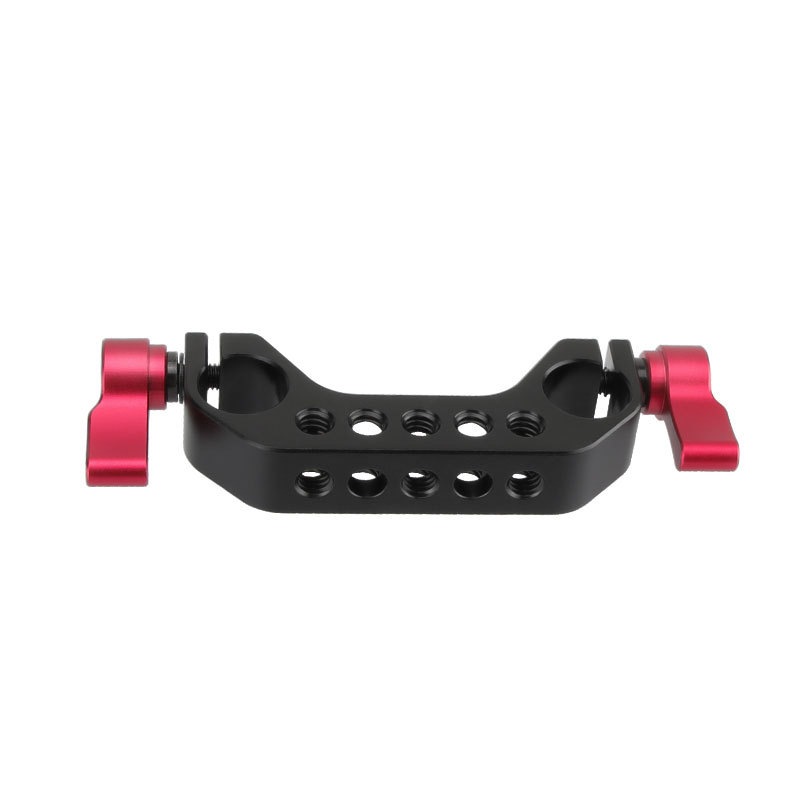 CAMVATE 15mm Rod Clamp 1/4"-20 Thread Red Knob for DLSR Camera Rig Cage Baseplate
