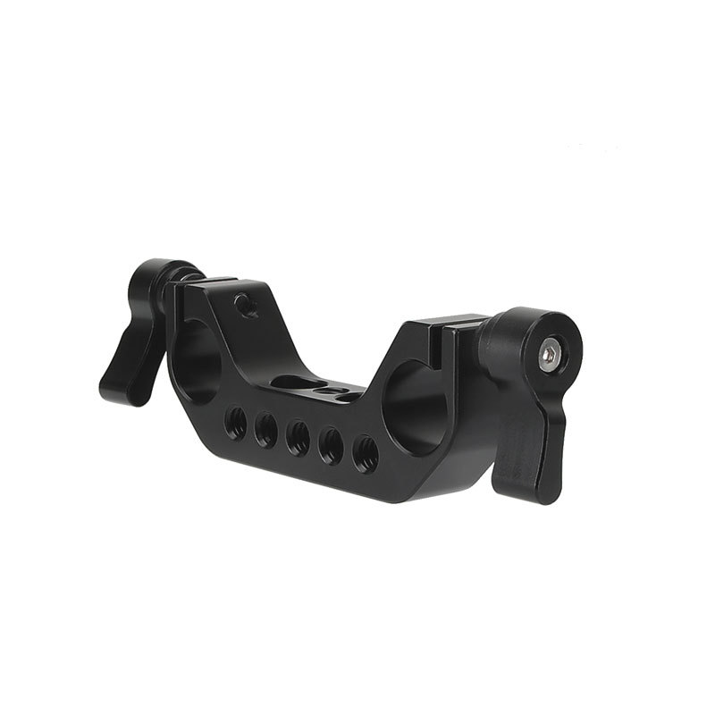 CAMVATE 15mm Rail Rod Clamp 1/4"-20 Thread Black Knob for DLSR Camera Rig Cage Baseplate