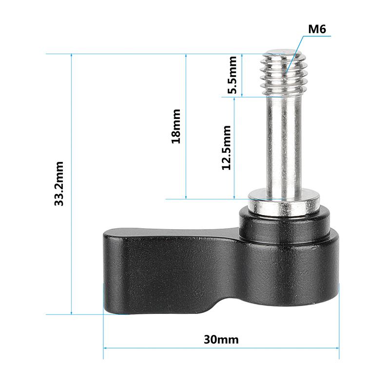 CAMVATE M6 Threading Ratchet Wingnut Assembly Rotating Knob (Black 2 Pieces)