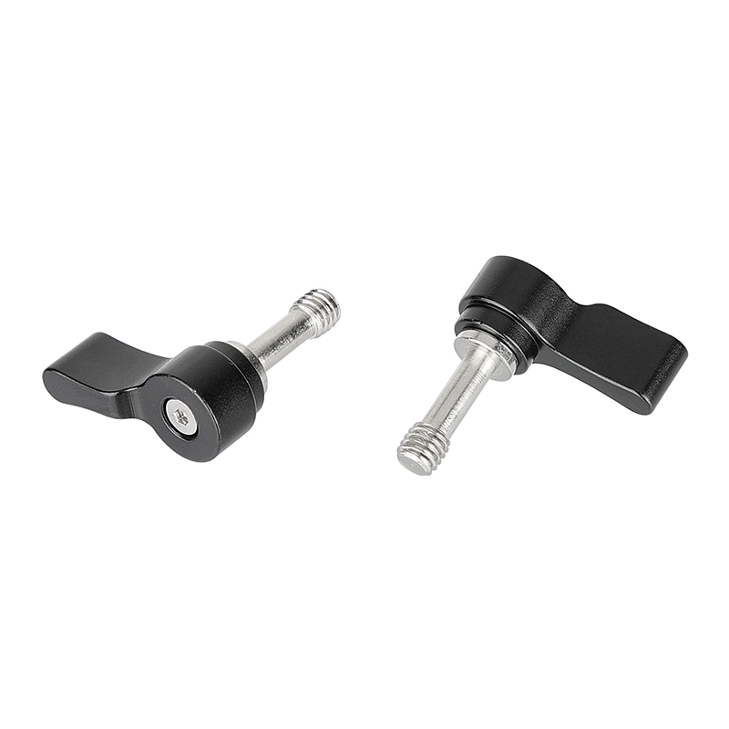 CAMVATE M6 Threading Ratchet Wingnut Assembly Rotating Knob (Black 2 Pieces)