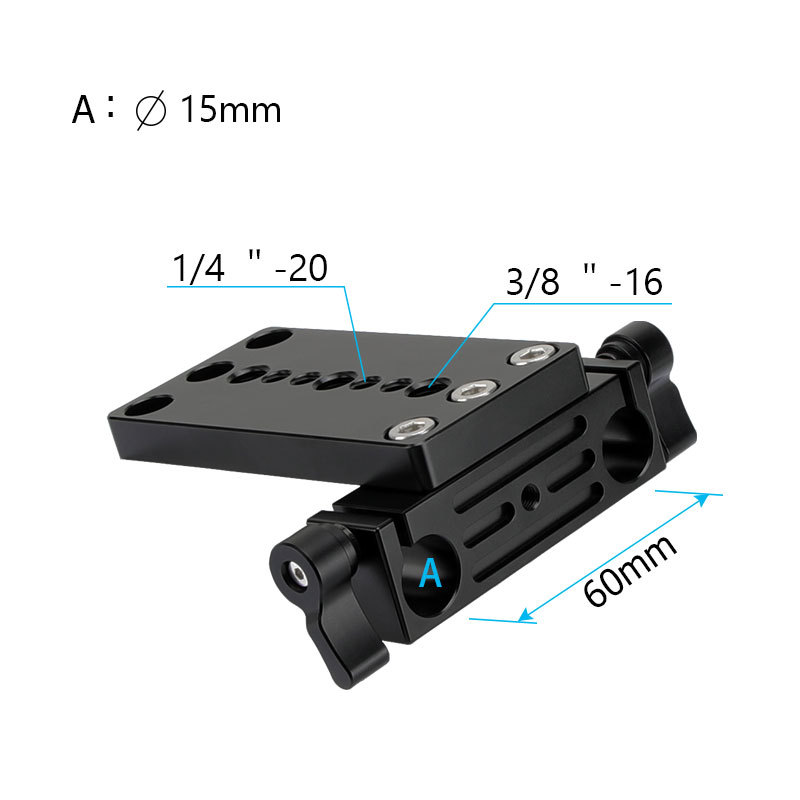 CAMVATE Tripod Mounting Plate Railblock fr 15mm Rod Support System DSLR Camera Rig