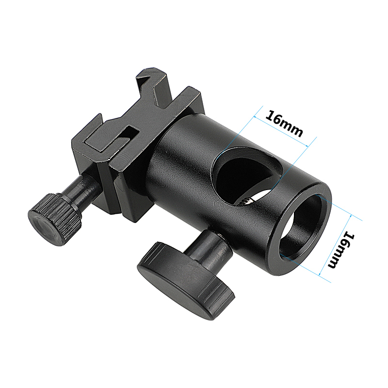 CAMVATE 16mm Light Stand Head With Metal Hot Shoe Mount