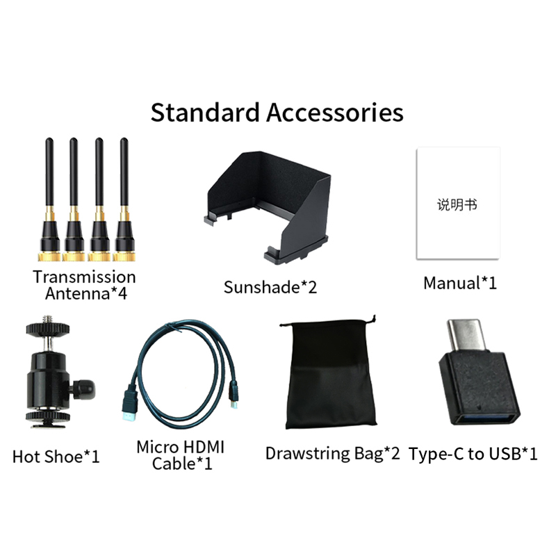 CAMVATE FeelWorld FT6 FR6 5.5 Inch Wireless Video Transmission System With Transmitter And Receiver DSLR Camera Field Director AC DP Monitor