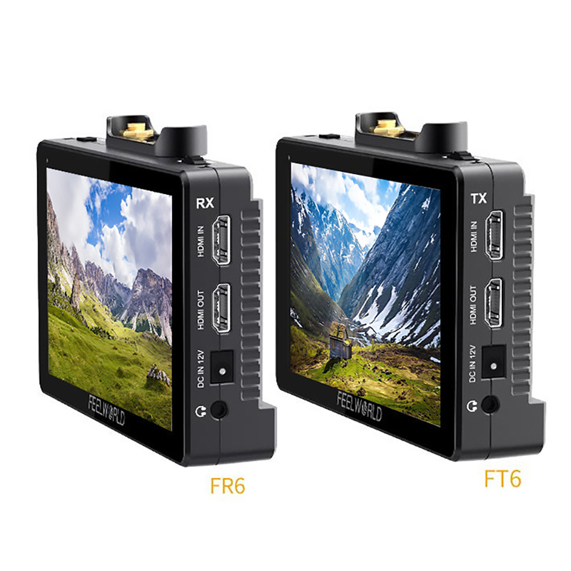 CAMVATE FeelWorld FT6 FR6 5.5 Inch Wireless Video Transmission System With Transmitter And Receiver DSLR Camera Field Director AC DP Monitor