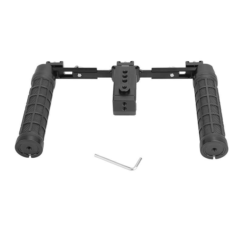CAMVATE ARCA Style Smartphone Clip Holder (Clamping Range 58 ~ 82mm) With NATO-styled Handgrip Pair & Three Cold Shoe Mounts