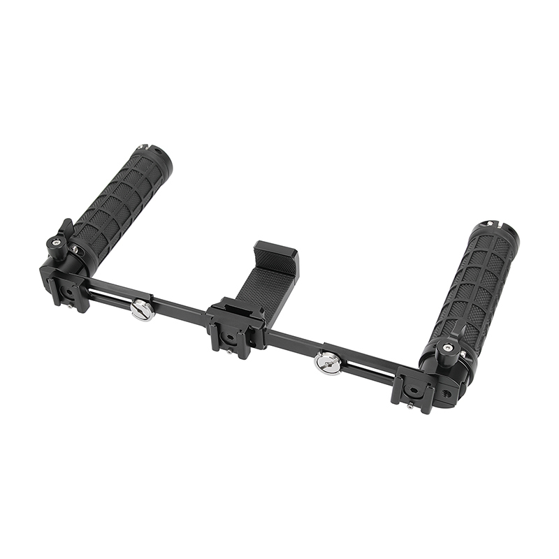 CAMVATE ARCA Style Smartphone Clip Holder (Clamping Range 58 ~ 82mm) With NATO-styled Handgrip Pair & Three Cold Shoe Mounts