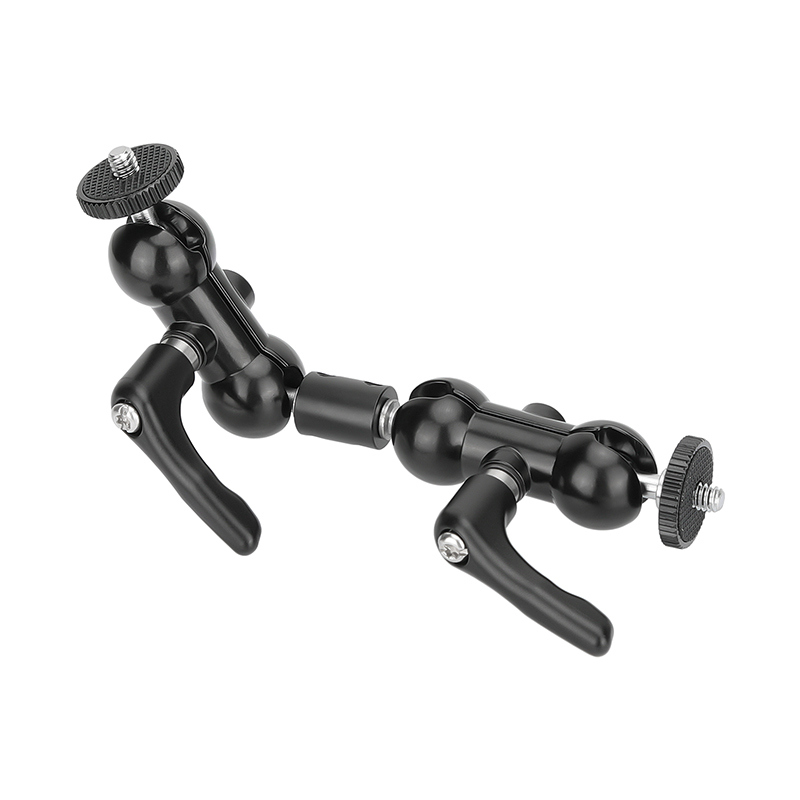 CAMVATE Double 1/4" Ball Head Support Holders With Upgraded Robust Central Lock Knob For DSLR Camera Flashlight / Monitor