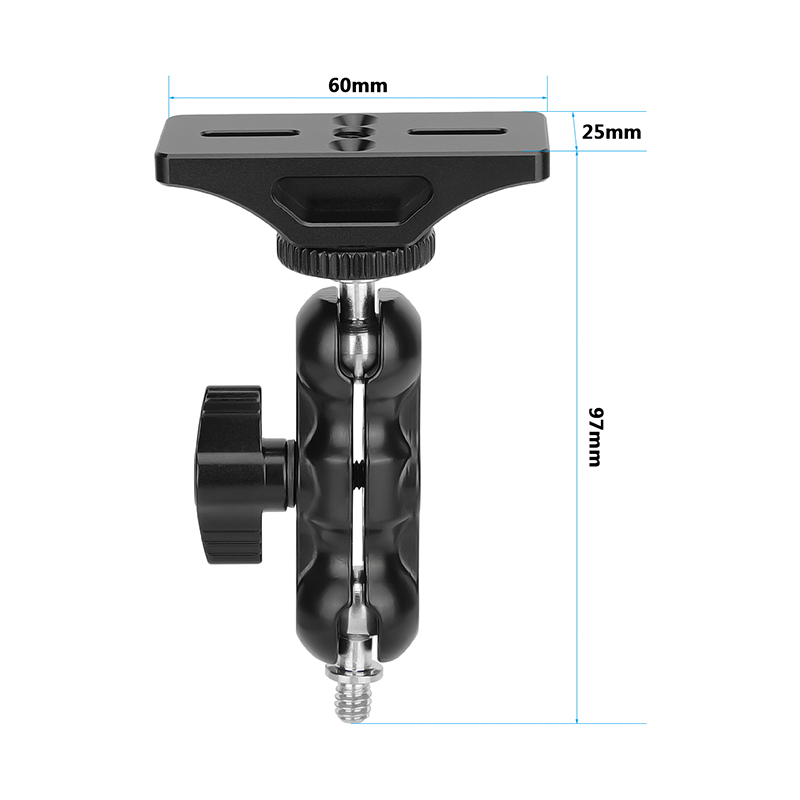 CAMVATE Extension Support With 1/4"-20 Ball Head Support Holder For BlackMagic Micro Signal Converter HDMI To SDI 3G
