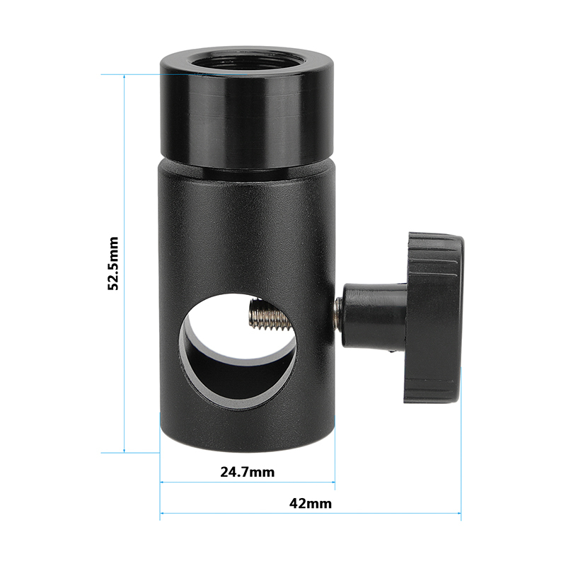 CAMVATE 16mm Light Stand Head With 5/8"-27 Female Thread Screw