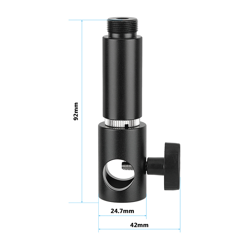 CAMVATE 16mm Light Stand Head With 5/8"-27 Male Thread Screw For Microphone Clip Stand