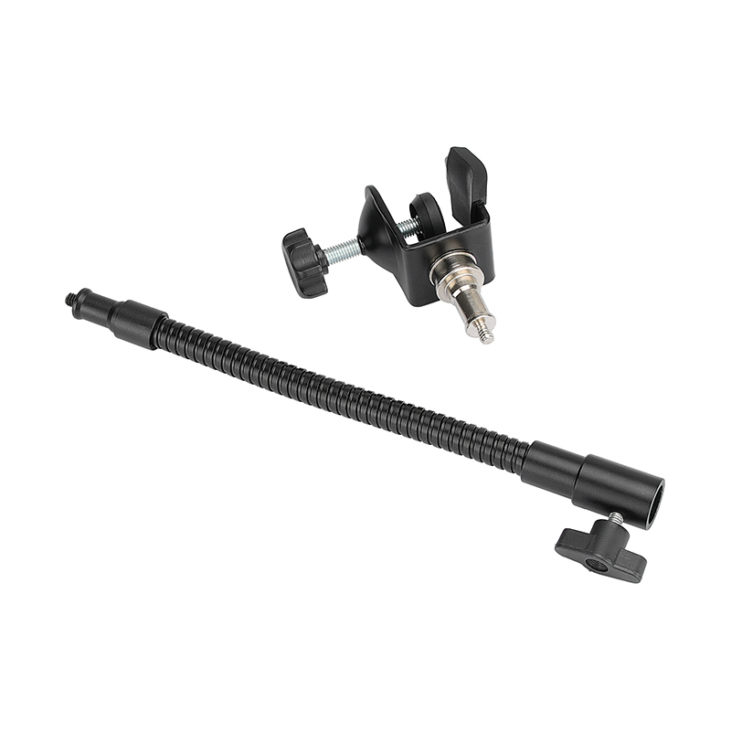 CAMVATE C Clamp Lock-grip Fixture + Flexible Metal Gooseneck Arm With 1/4"-20 Thread Screw For Camera Flashlight /Smartphone