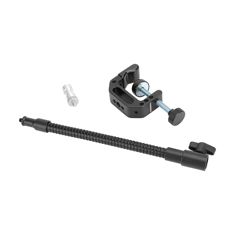 CAMVATE Universal C Clamp + Flexible Metal Gooseneck Arm With 1/4"-20 Thread Screw For Camera Flashlight /Smartphone