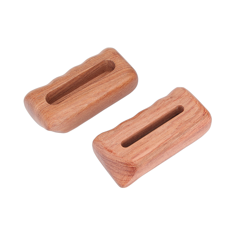 CAMVATE Simple Wooden Hand Grip Pair (Left & Right Side) With 1/4"-20 Mounting Groove For DSLR Camera Cage Kit