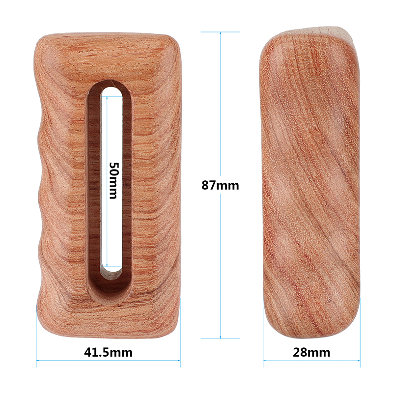 CAMVATE Simple Wooden Hand Grip Pair (Left & Right Side) With 1/4"-20 Mounting Groove For DSLR Camera Cage Kit