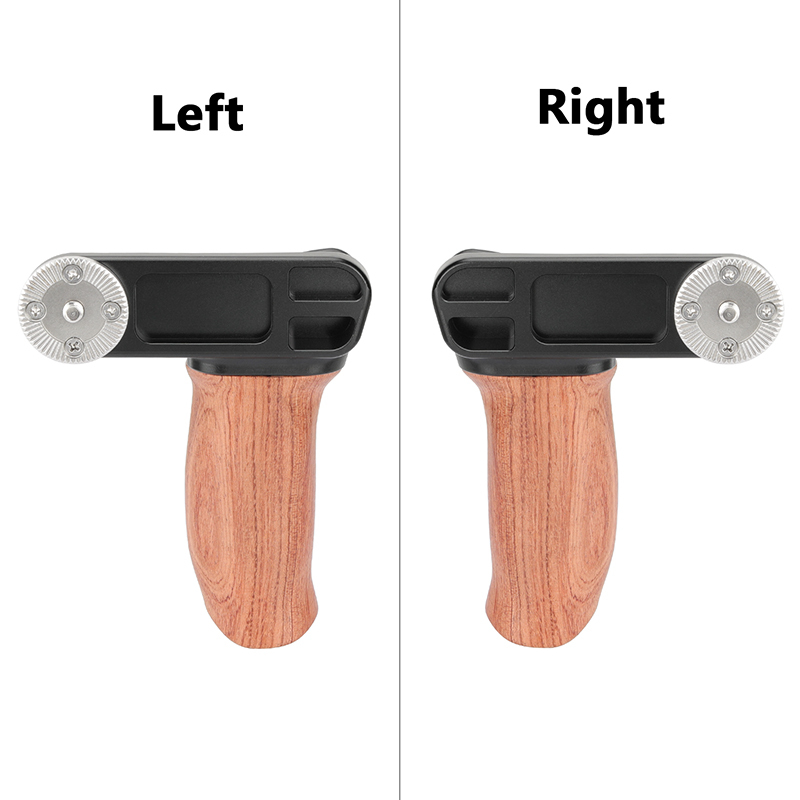 CAMVATE Ergonomic Wooden Hand Grip With ARRI Rosette M6 Thread Screw Connection For Camera Shoulder Mount Rig (A Pair)