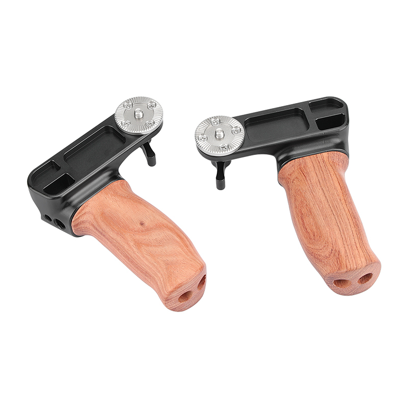 CAMVATE Ergonomic Wooden Hand Grip With ARRI Rosette M6 Thread Screw Connection For Camera Shoulder Mount Rig (A Pair)
