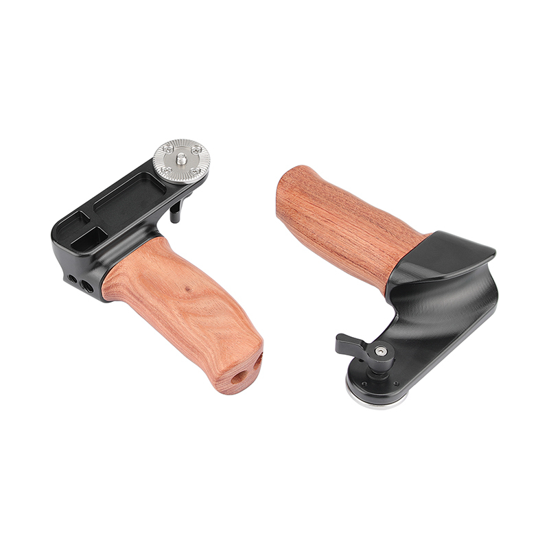 CAMVATE Ergonomic Wooden Hand Grip With ARRI Rosette M6 Thread Screw Connection For Camera Shoulder Mount Rig (A Pair)