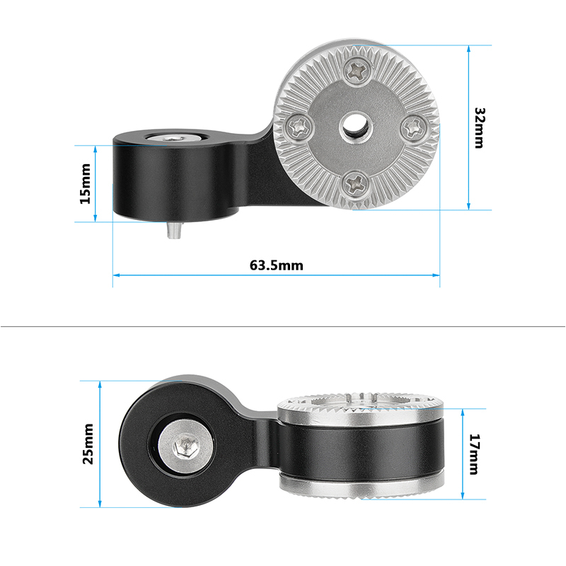 CAMVATE Double-sided M6 ARRI Rosette Mounts With 3/8"-16 Mounting Screw & ARRI Locating Pins