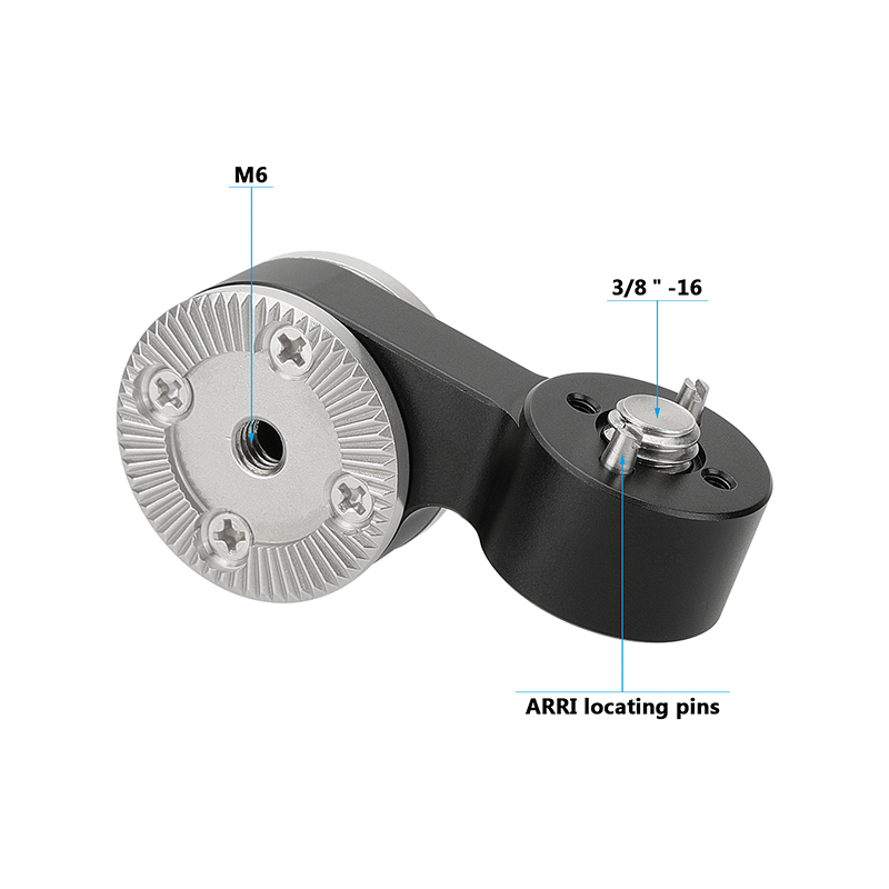 CAMVATE Double-sided M6 ARRI Rosette Mounts With 3/8"-16 Mounting Screw & ARRI Locating Pins