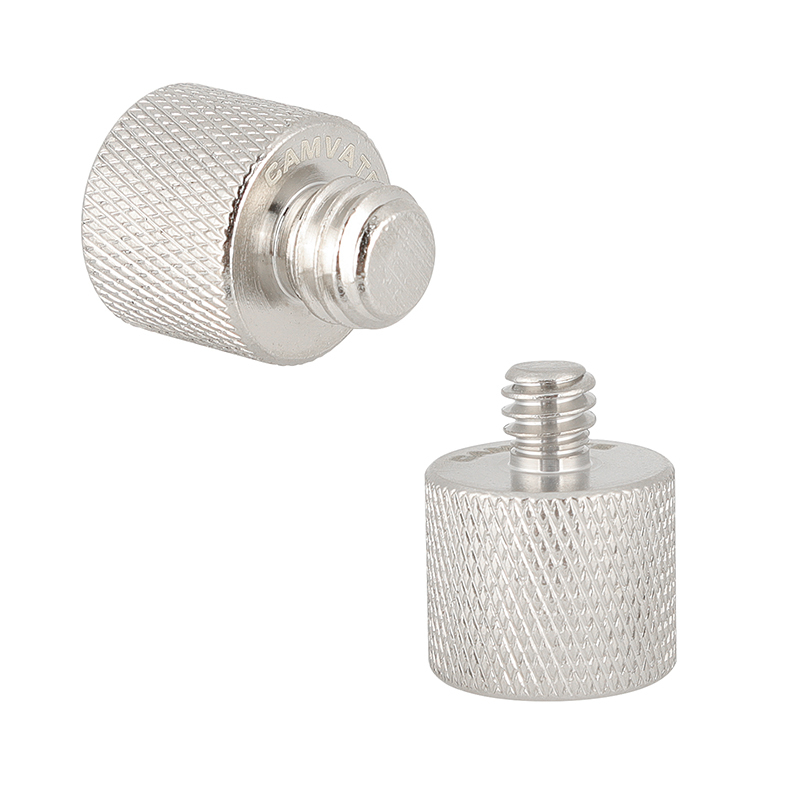 CAMVATE 1/4" Female To 3/8" Male + 3/8"-16 Female To 1/4"-20 Male Adapter For Tripod And Camera And Qr Plate/Adapter Brass