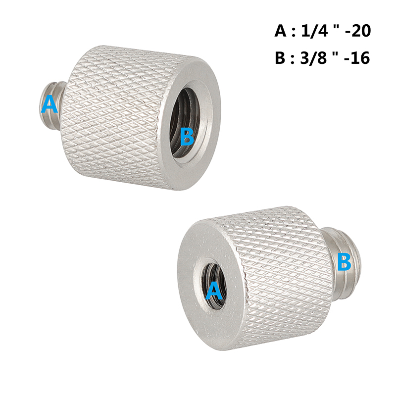 CAMVATE 1/4" Female To 3/8" Male + 3/8"-16 Female To 1/4"-20 Male Adapter For Tripod And Camera And Qr Plate/Adapter Brass