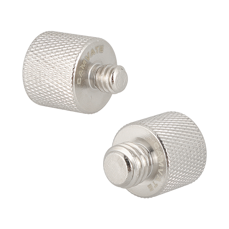 CAMVATE 1/4" Female To 3/8" Male + 3/8"-16 Female To 1/4"-20 Male Adapter For Tripod And Camera And Qr Plate/Adapter Brass