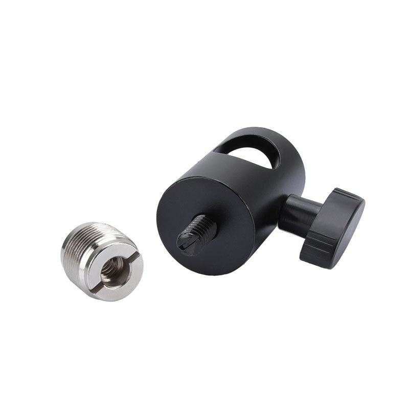 CAMVATE Light Pole Connector With Microphone Screw 1/4" Female To 5/8" Male